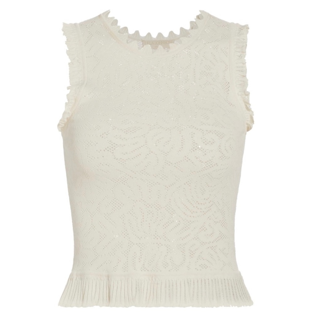Zoe Coral Knit Sleeveless Top - Picture 1 of 5